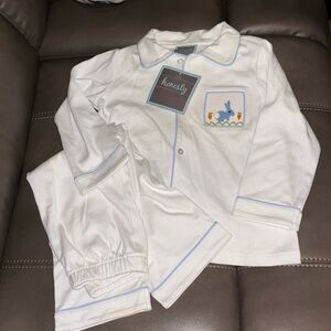 Honesty 2 piece PJS with smocked bunny